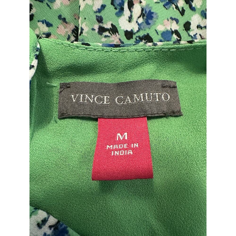 NWOT Vince Camuto Womens Classic Escape Blouse Med Ditsy Floral Feminine Green - Picture 10 of 10